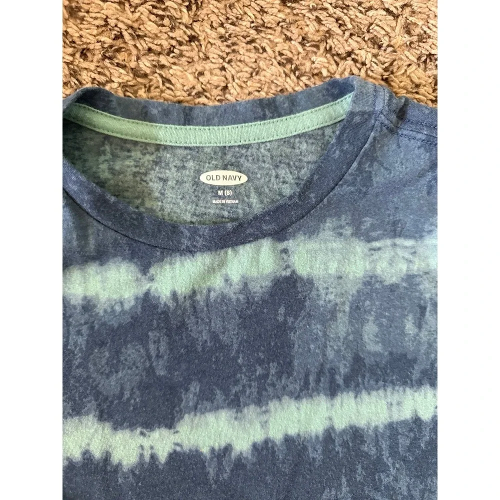 Old Navy Boys Blue Tie Dye Short Sleeve Tee Size Medium (8) - Picture 2 of 4